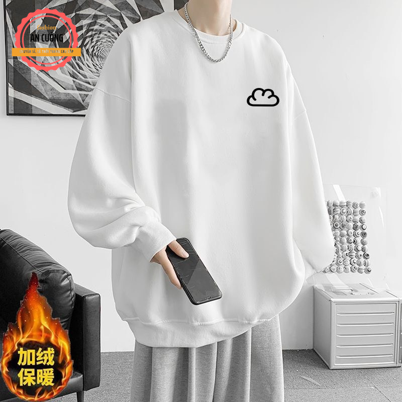 Áo sweater, áo thu đông dài tay, áo thun dài tay nam nữ chất nỉ cào bông cổ tròn SWEATER535 - An Cường Fashion