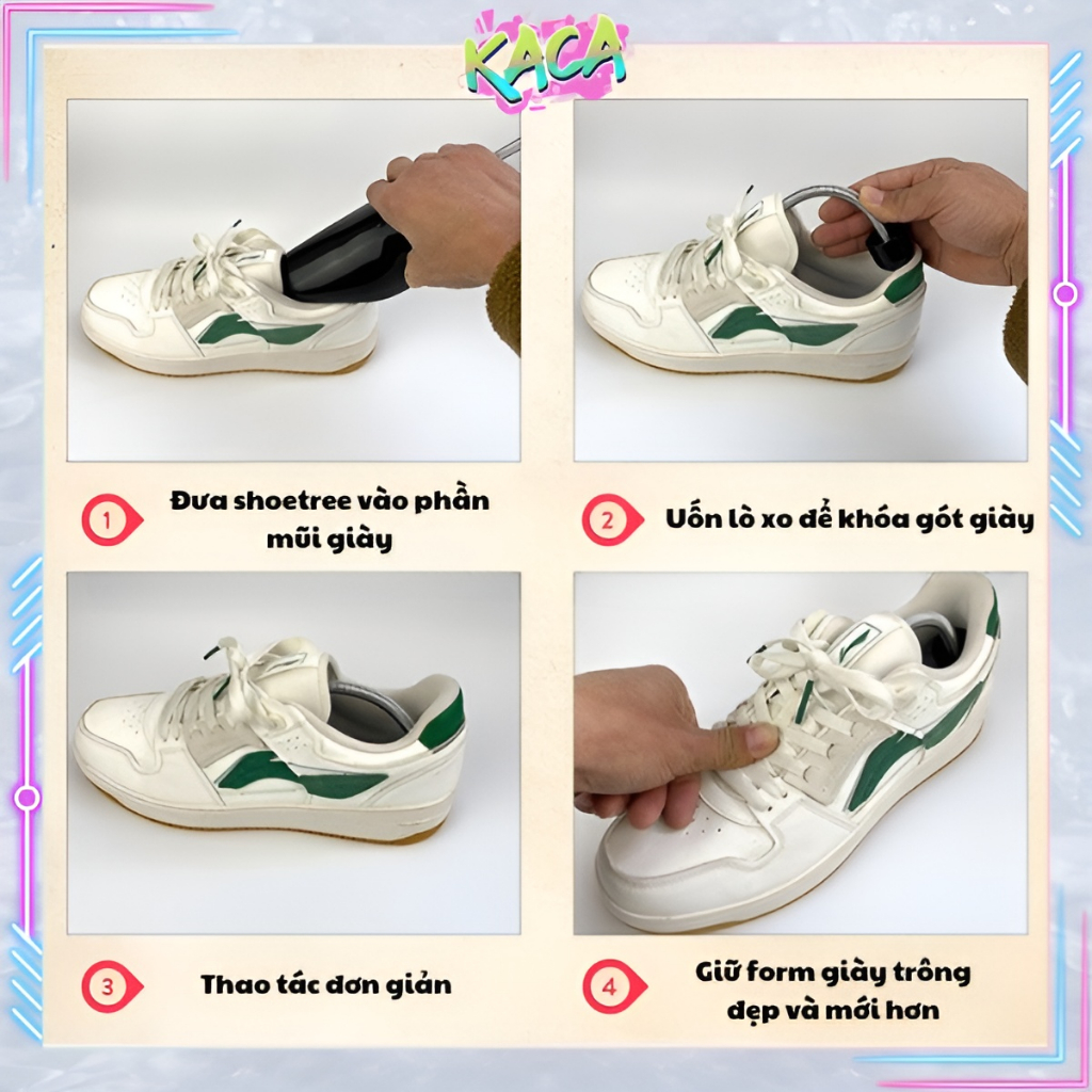 Cây Giữ Form Giày Lò Xo Shoetree Nhựa, Bảo Vệ Giày, Tùy Chỉnh Size Kacastore