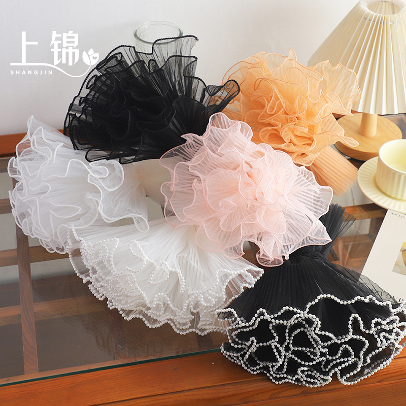 Lưới Gói Hoa Gói Quà Chất Liệu Voan Viền Ngọc Cực Xinh