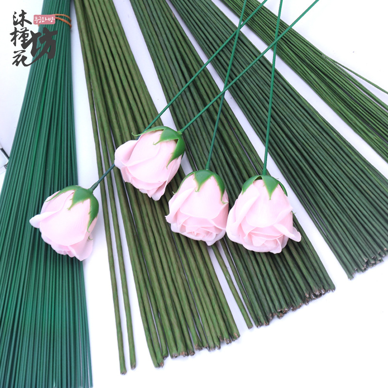 Cây Kẽm Cắm Hoa, Phụ Kiện Cắm Hoa Sáp Hoa Len Hàng Loại 1 Dài 40cm