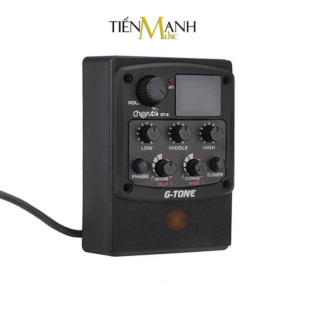 EQ Cherub GT6 Cho Đàn Guitar Acoustic Preamp Pickup Thiết Bị Thu Chỉnh Âm G-Tone GT-6