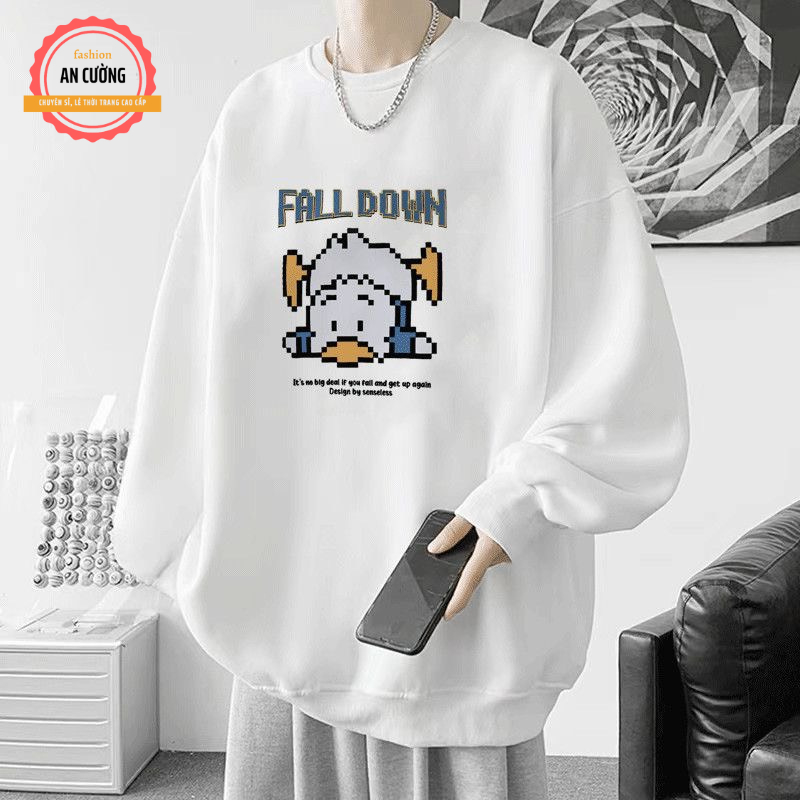 Áo sweater, áo thu đông dài tay, áo thun dài tay nam nữ chất nỉ cào bông cổ tròn SWEATER547 - An Cường Fashion