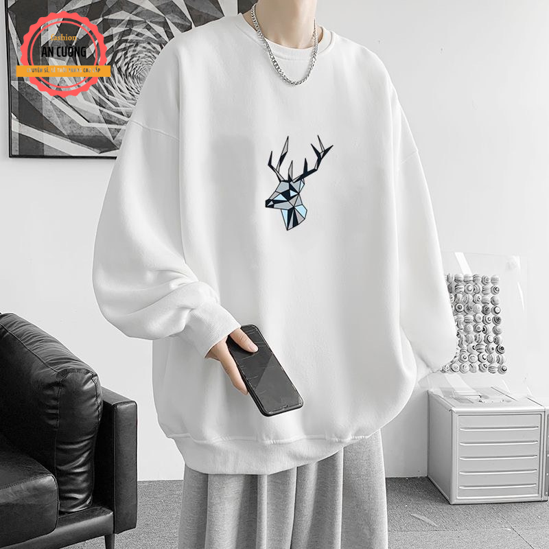 Áo sweater, áo thu đông dài tay, áo thun dài tay nam nữ chất nỉ cào bông cổ tròn SWEATER09 - An Cường Fashion