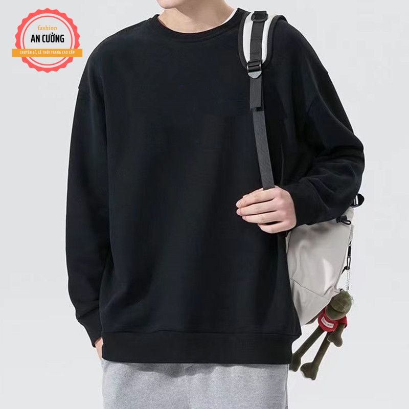 Áo sweater, áo thu đông dài tay, áo thun dài tay nam nữ chất nỉ cào bông cổ tròn SWEATER09 - An Cường Fashion
