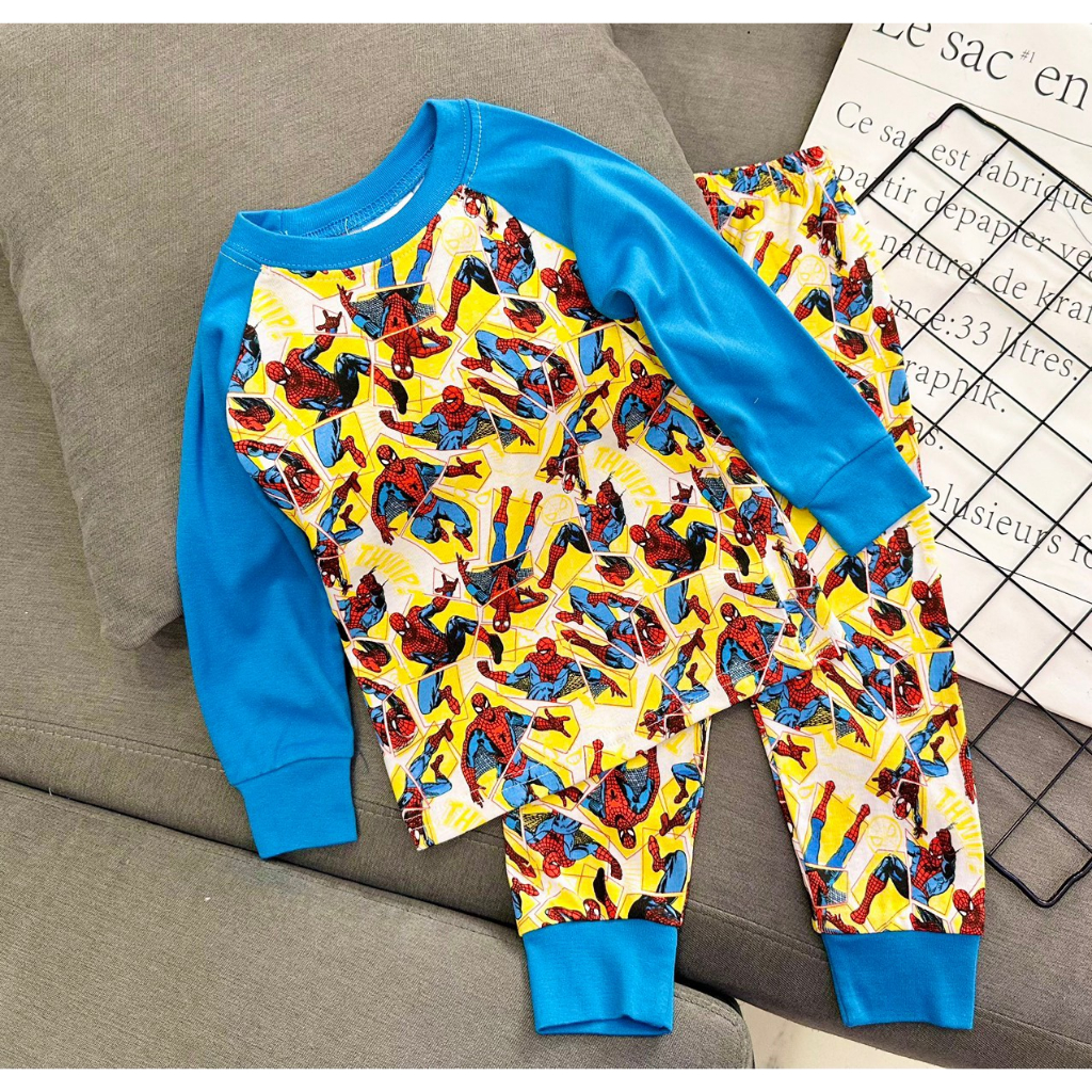 Bộ tay dài quần dài Thun borip bé trai siêu yêu size nhí 10-22kg