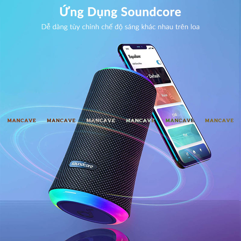 Loa Bluetooth Không Dây Anker Soundcore Flare 2 Thông Minh Kết Nối Điện Thoại Tích Hợp Đèn Led Âm Thanh 360 Chống Nước