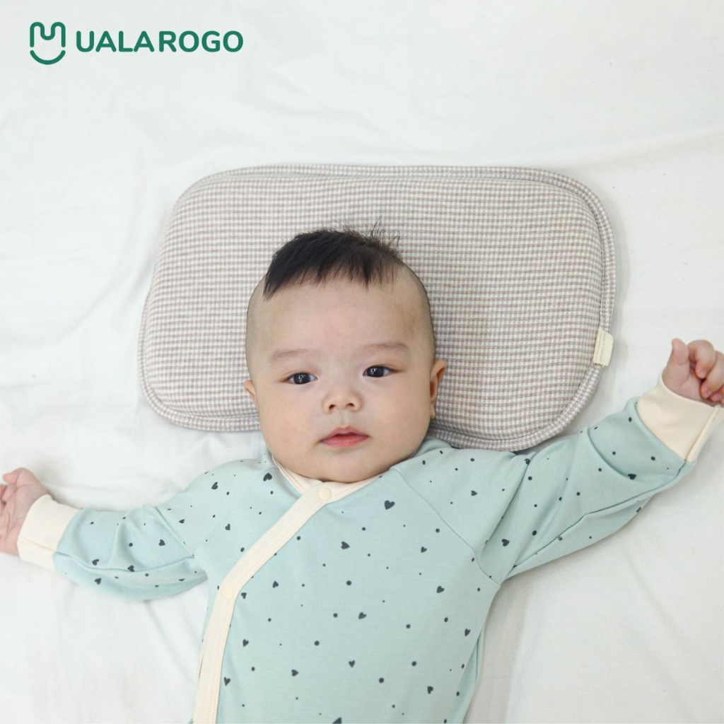 Bodychip sơ sinh nỉ cotton cho bé Ualarogo 0-6 tháng dài tay Newborn cúc chéo liền thân 3669