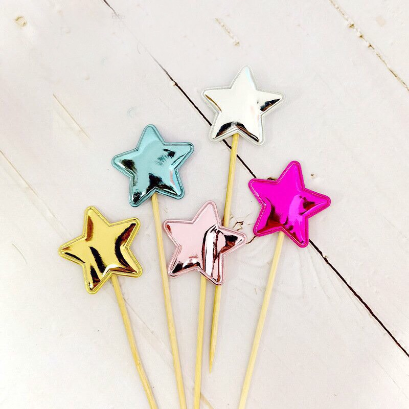 -Gói 60 que cắm da phồng -  Trang trí bánh sinh nhật bánh kem