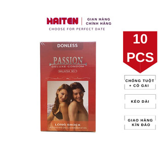Bao Cao Su Siêu Mỏng Passion Deluxe Condom Gân Gai Longshock
