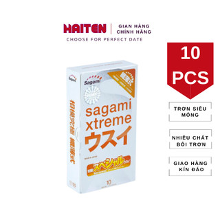 Hộp 10 Bao cao su Sagami Xtreme Superthin siêu mỏng