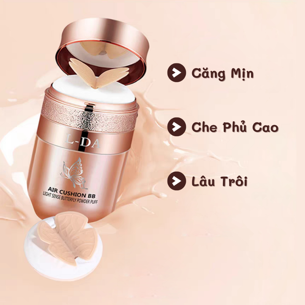 Kem Nền LDA 30ml Che Phủ Hoàn Hảo, Kiềm Dầu, Khống Trôi, Cho Lớp Trang Điểm Căng Mịn, 2 Tone Màu Trắng Hồng, Tự Nhiên