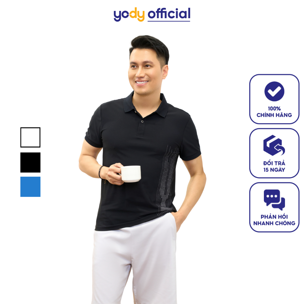 Áo polo nam YODY áo phông nam airycool in chữ YD thoái mái thoáng mát - APM6161