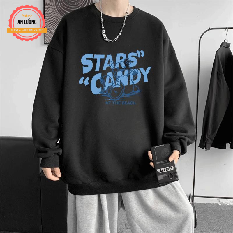 Áo sweater, áo thu đông dài tay, áo thun dài tay nam nữ chất nỉ cào bông cổ tròn SWEATER12 - An Cường Fashion