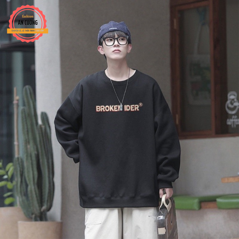 Áo sweater, áo thu đông dài tay, áo thun dài tay nam nữ chất nỉ cào bông cổ tròn SWEATER12 - An Cường Fashion
