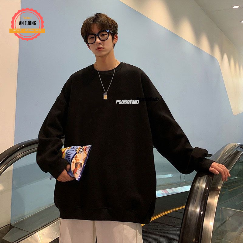 Áo sweater, áo thu đông dài tay, áo thun dài tay nam nữ chất nỉ cào bông cổ tròn SWEATER600  - An Cường Fashion