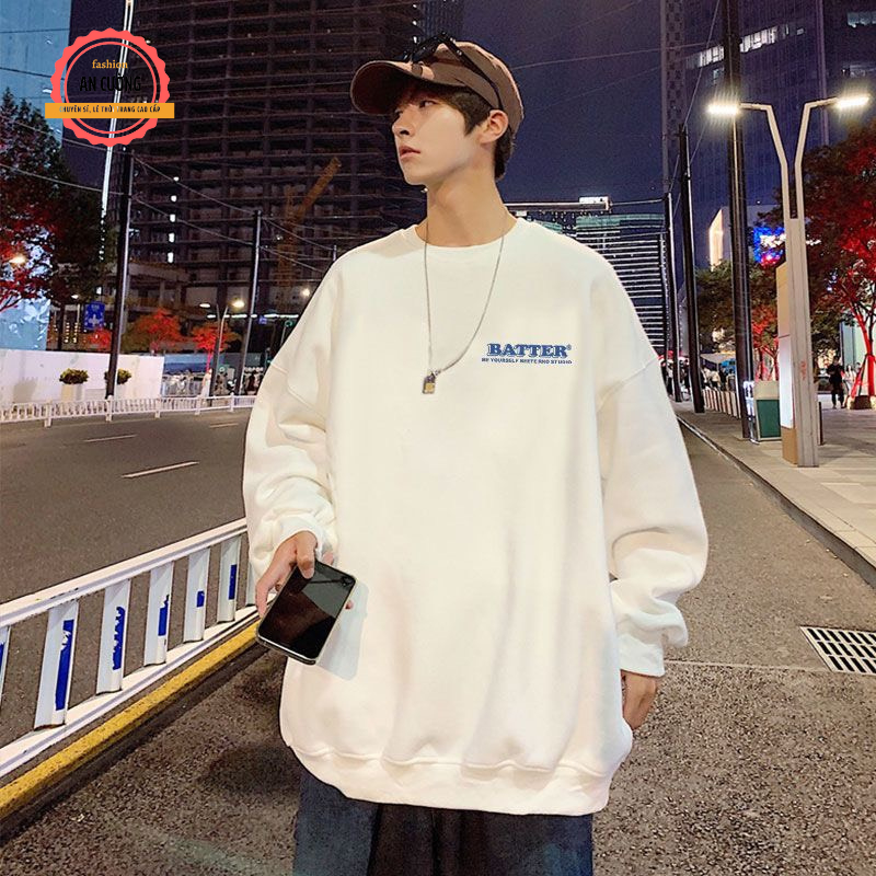 Áo sweater, áo thu đông dài tay, áo thun dài tay nam nữ chất nỉ cào bông cổ tròn SWEATER12 - An Cường Fashion