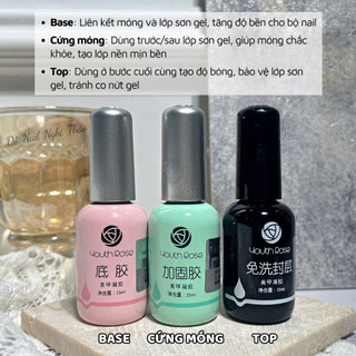 Base hoa hồng liên kết móng 15ml Nghi Thảo
