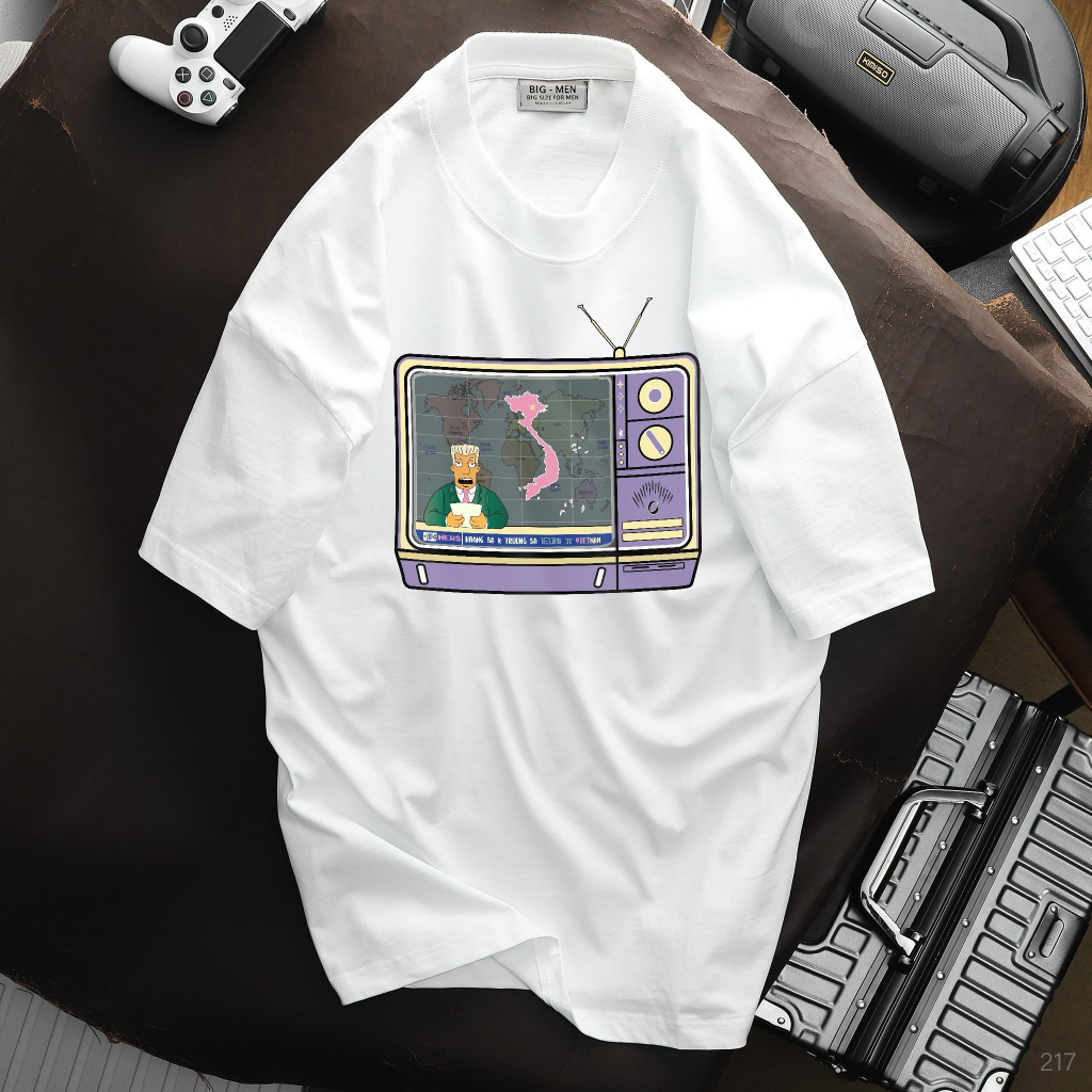 Áo thun cotton nhiều màu in hình thời sự độc lạ bigsize nam cỡ đại 140kg