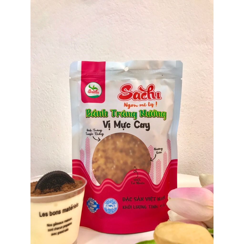 Thùng 50 bì bánh tráng tẩm vị Mực cay Sachi
