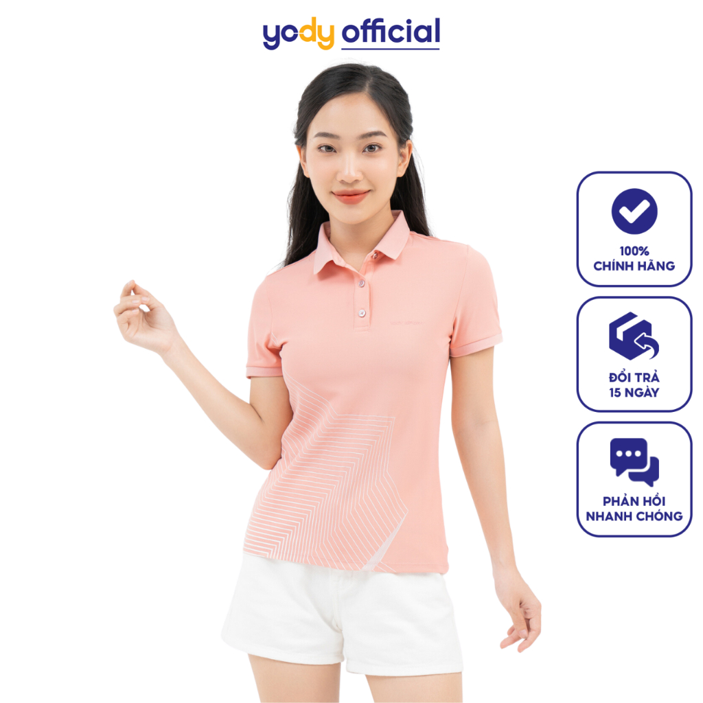 Áo Polo Thể Thao Nữ Airycool In Họa Tiết Thân Trước SAN6030