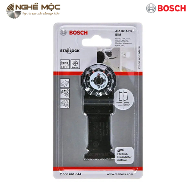 Lưỡi khoét gỗ và kim loại Bosch AIZ 32APB 32x50mm mã 2608661644