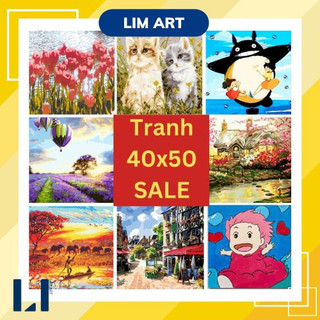 Tranh sơn dầu số hoá có khung LIM Art - Tranh tô màu theo số sale giá rẻ