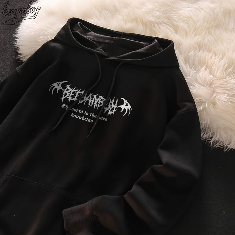 Áo khoác nỉ nam BEEYANBUY áo dài basic tay đẹp in hình unisex 100% cotton-B0073