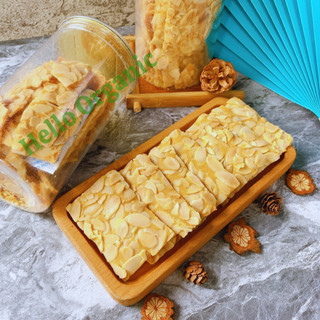 Bánh ngói hạnh nhân Hello Organic không đường Bánh ăn kiêng hỗ trợ giảm cân Bánh hạt dinh dưỡng ngũ cốc bánh healthy thự