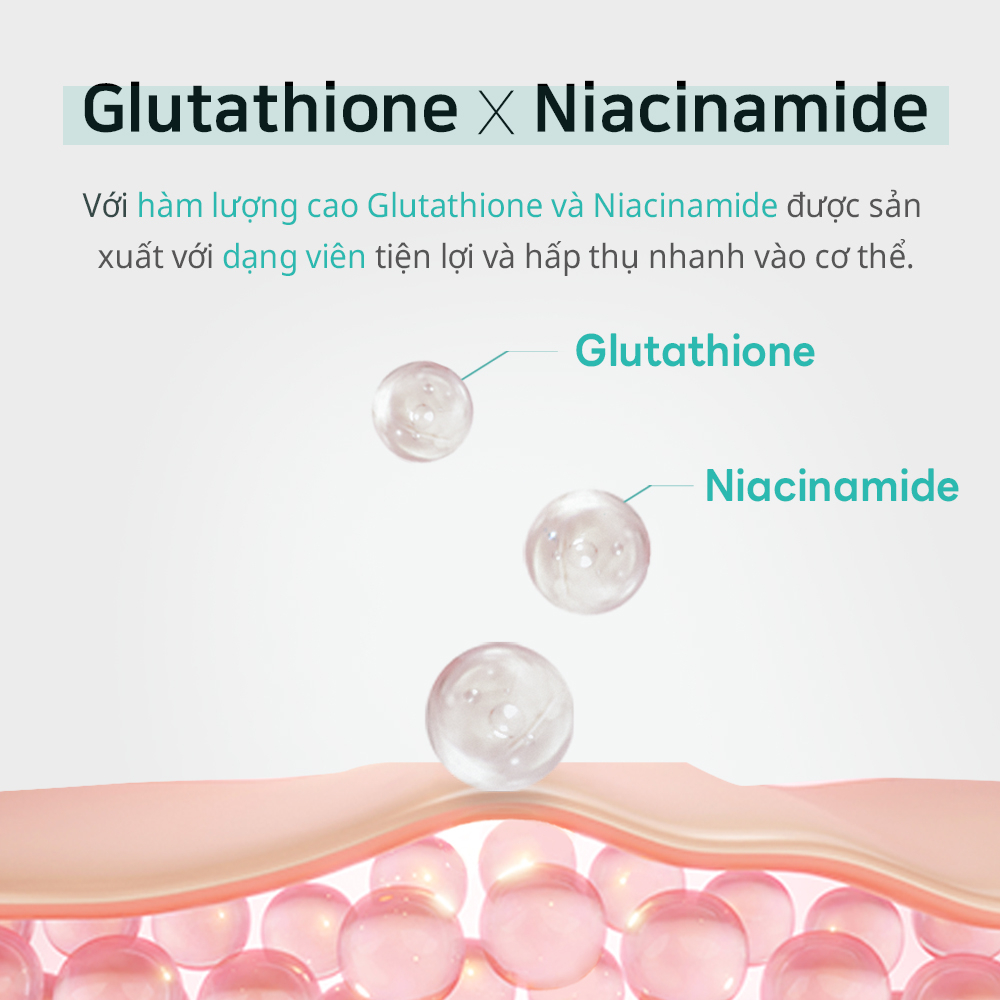 Viên Uống Trắng Da Cao Cấp APLB Glutathione Niacinamide Beauty Tablet 15g