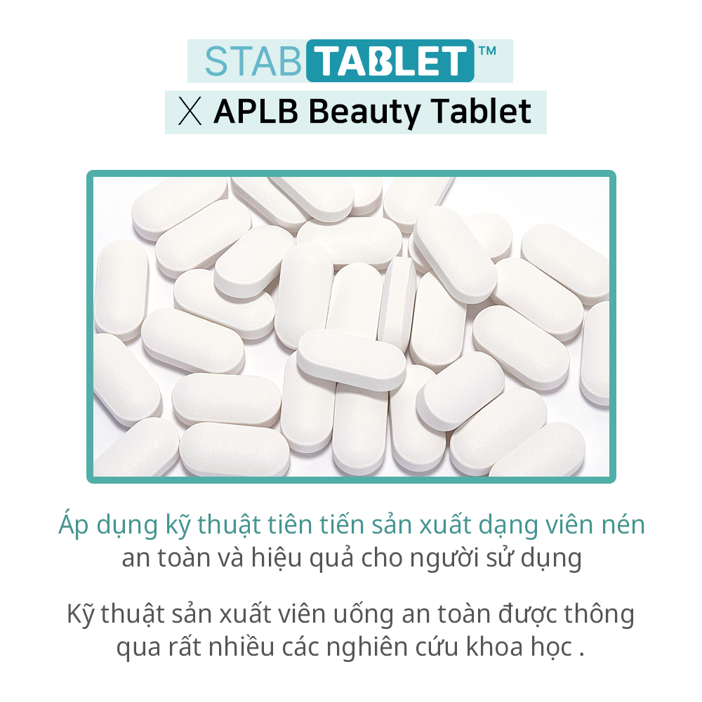 Viên Uống Trắng Da Cao Cấp APLB Glutathione Niacinamide Beauty Tablet 15g