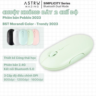 [Pebble Mouse] Chuột không dây bluetooth & không dây 2.4G USB hỗ trợ mọi thiết bị điện tử Window Mac