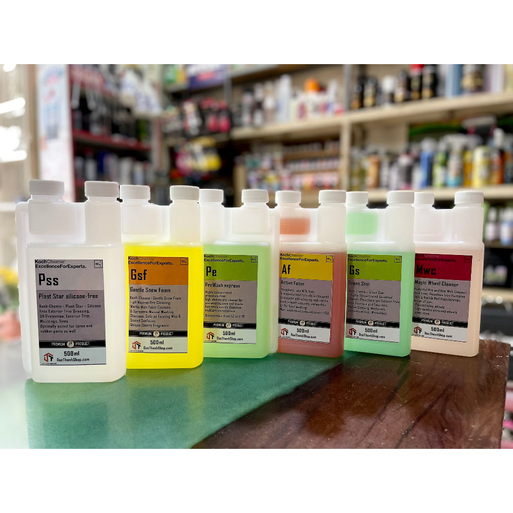 DUNG DỊCH DƯỠNG LỐP, NHỰA NGOẠI THẤT VÀ NỘI THẤT KOCH CHEMIE PLAST STAR SILICONÖLFREI PSS CHAI 500ML