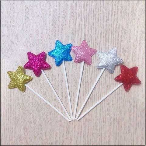 -Gói 60 que cắm da phồng -  Trang trí bánh sinh nhật bánh kem