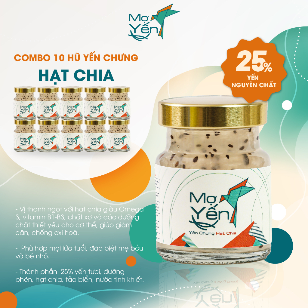 Combo 50 hũ Cơ Bản Nhà Mợ, hỗ trợ hệ miễn dịch trẻ, giàu dinh dưỡng, hỗ trợ giảm cân 25% Yến thật