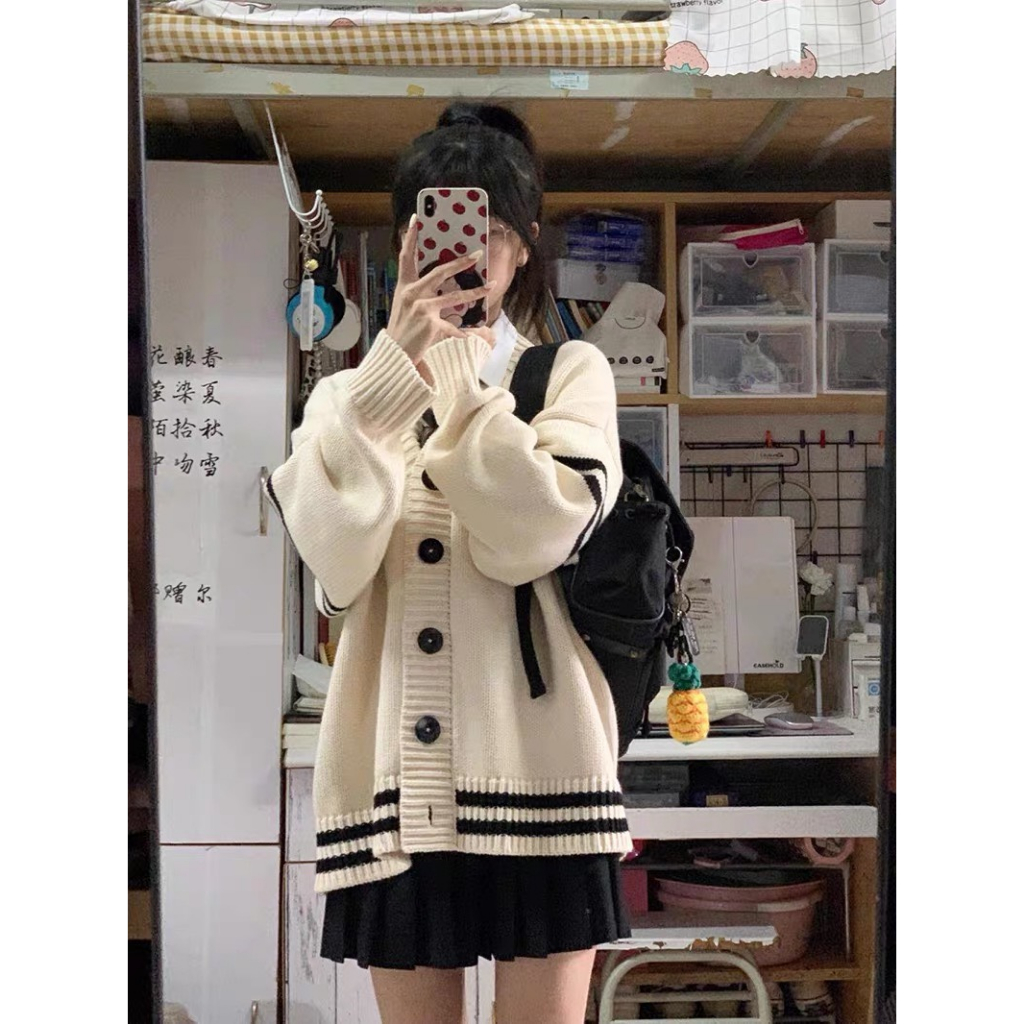 Áo cardigan len nữ form rộng deliz tông màu pastel Hàn Quốc chất len dày mịn siêu ấm dáng dài ChouChou