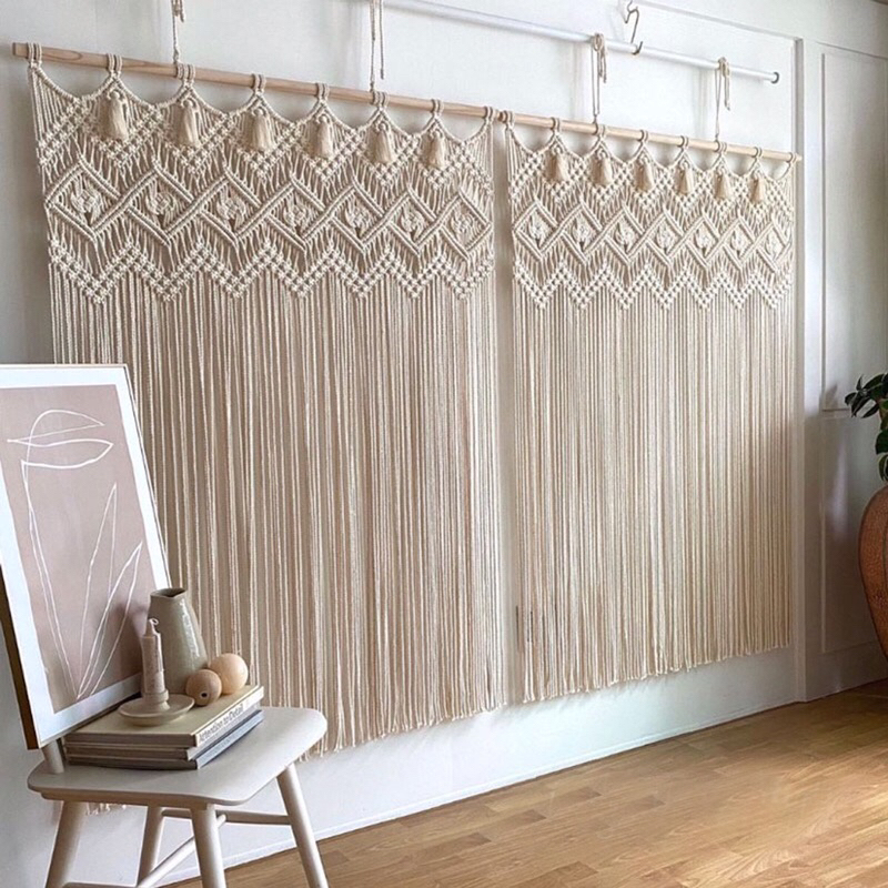 Rèm cửa, màn che trang trí macrame [làm theo kích thước yêu cầu]