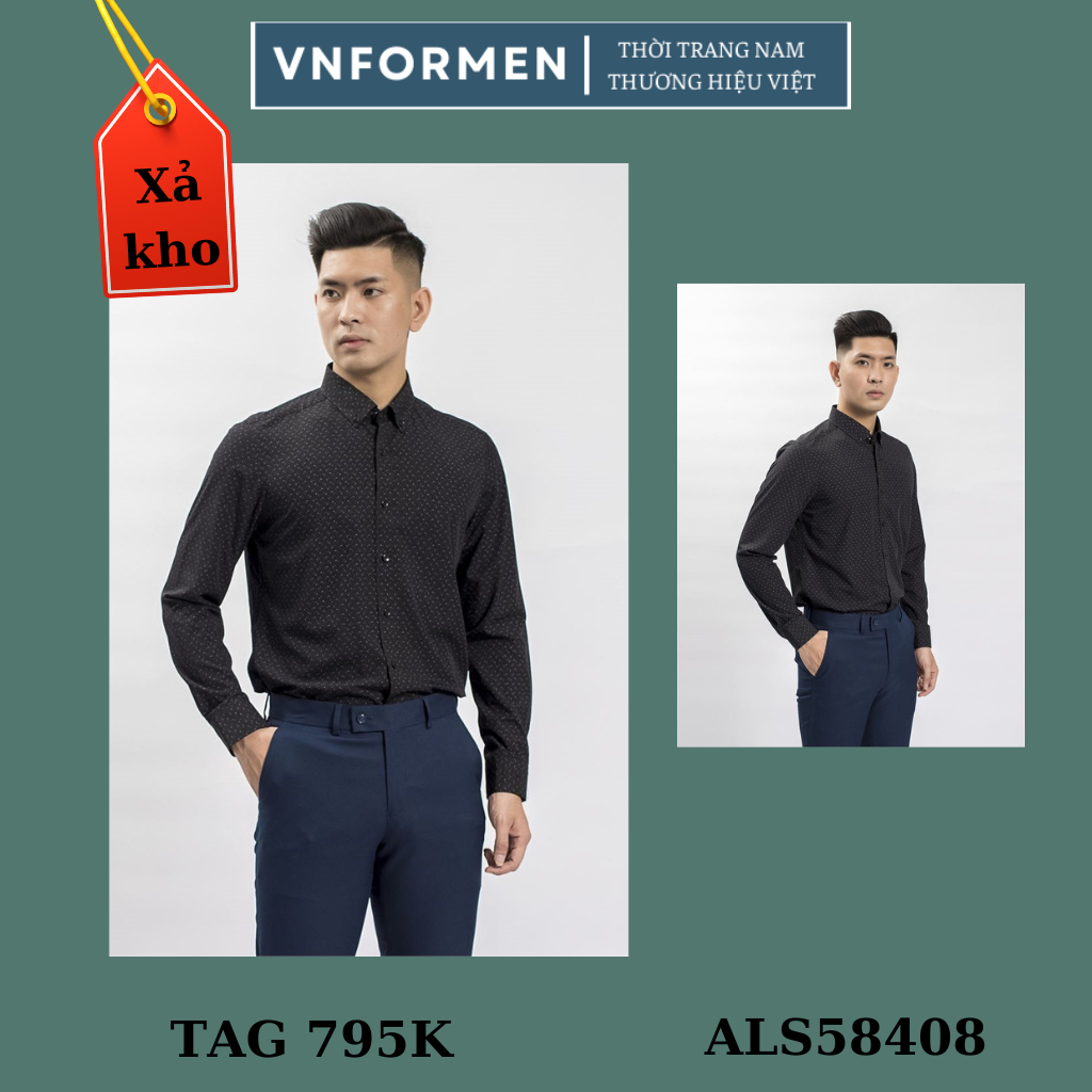 (XẢ KHO 38-39) Áo sơ mi dài tay nam Aristino sợi sồi thoáng mát -slim-tà lượn ALS58408