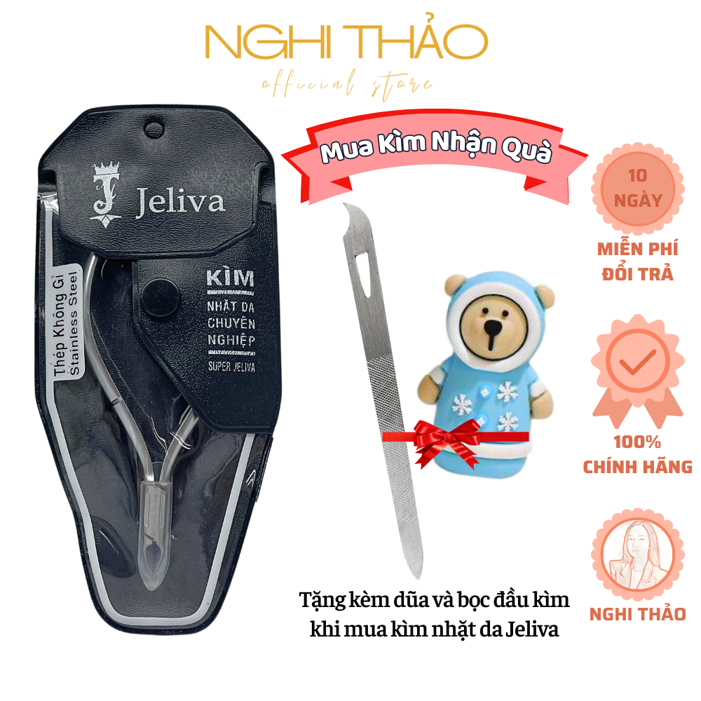 Kìm nhặt da bán nguyệt super JELIVA thép cao cấp không gỉ siêu bền NGHI THẢO
