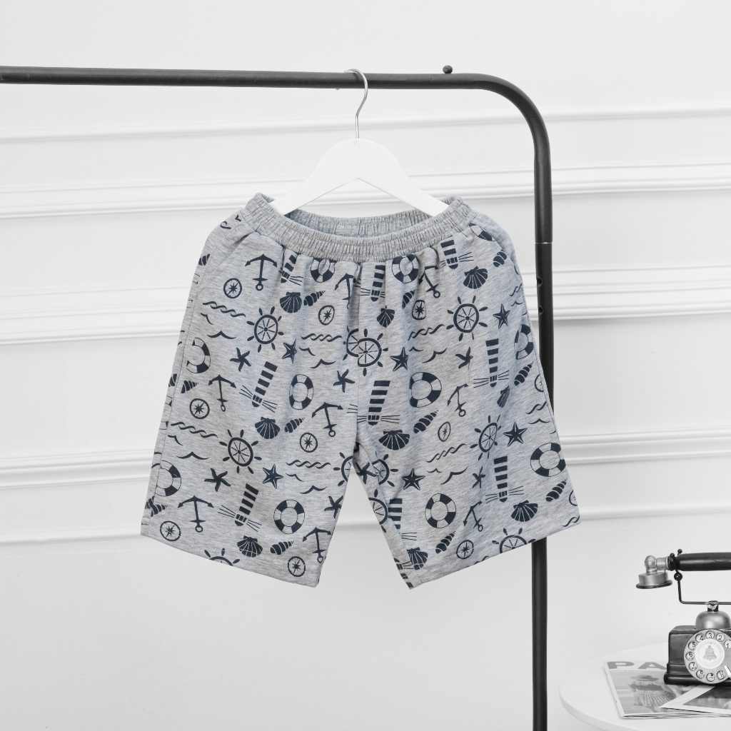 Quần short bé trai, Quần đùi thun bé trai THELA, chất thun da cá cotton cho bé từ 12-36 kg RZM59