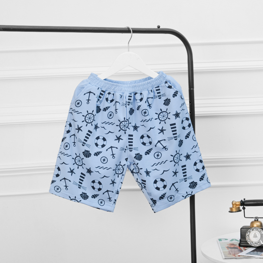 Quần short bé trai, Quần đùi thun bé trai THELA, chất thun da cá cotton cho bé từ 12-36 kg RZM59