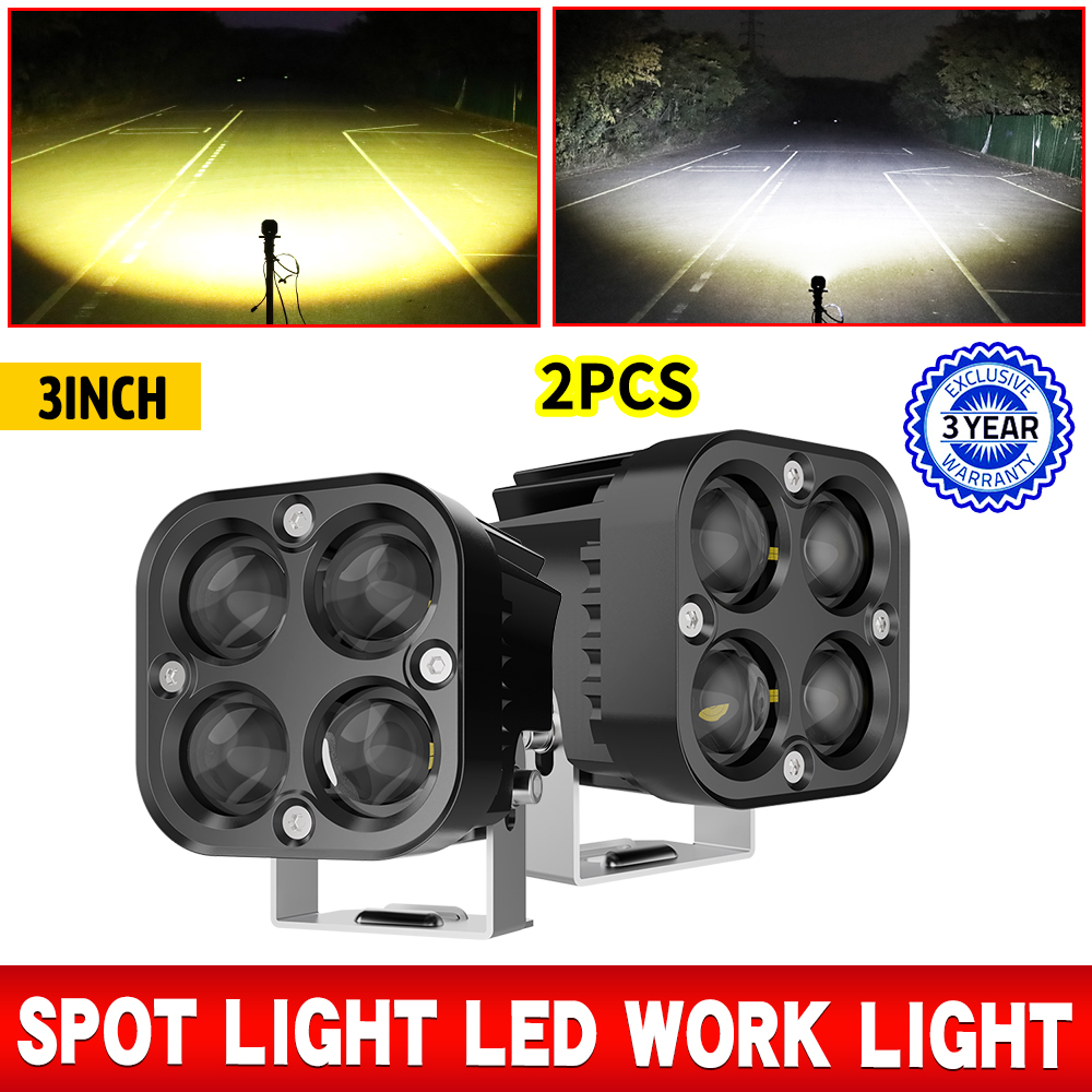 3 inch Led Làm Đèn Tự Động Vàng Đèn Sương Mù Offroad 4X4 4WD SUV ATV Đèn Pha Led Cho Xe Máy ĐÈN TRỢ SÁNG 12V 24V