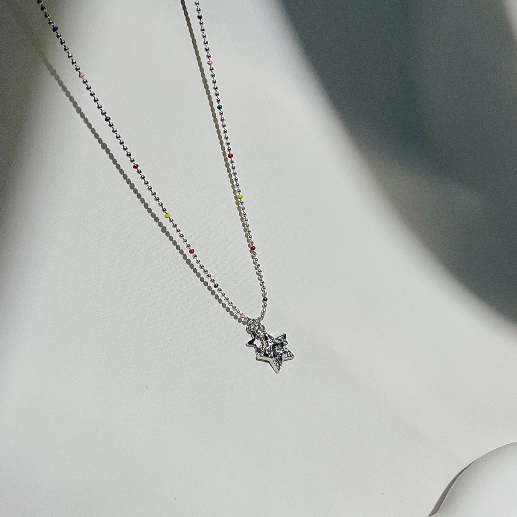 Dây chuyền basic hạt nhiều màu mặt ngôi sao N251 Choker Club