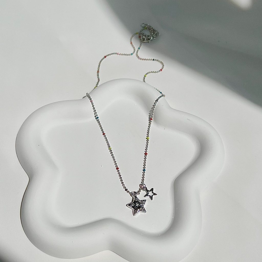 Dây chuyền basic hạt nhiều màu mặt ngôi sao N251 Choker Club