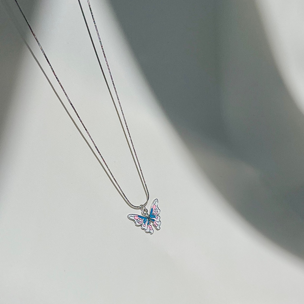 Dây chuyền basic mặt hình bướm màu sắc N241 Choker Club