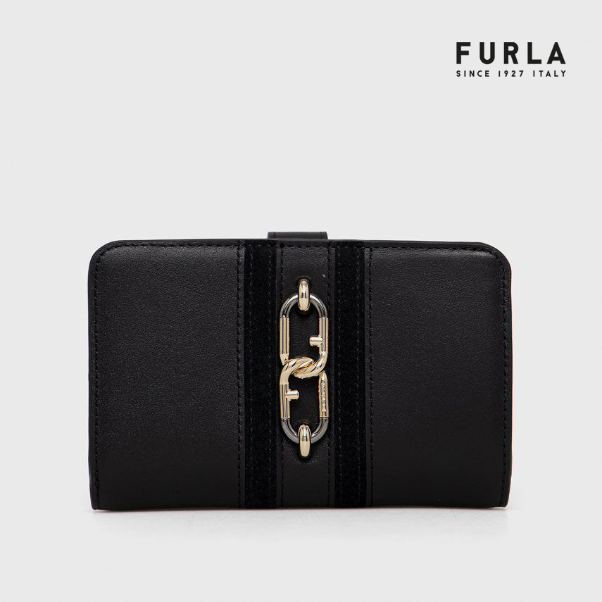 Ví Nữ FURLA Sirena M Compact Wallet Vitello Roma Camoscio