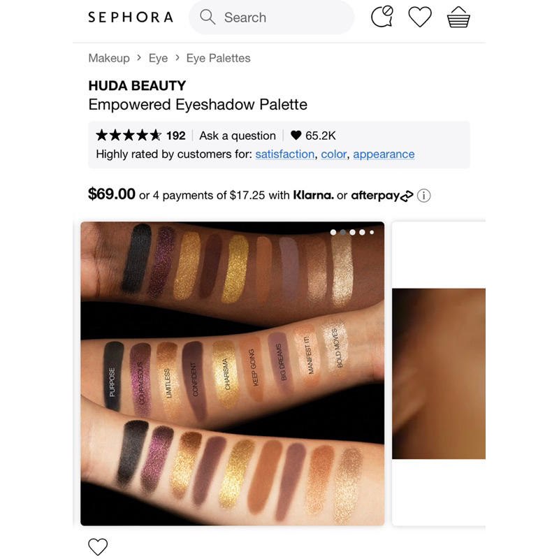 Bảng phấn mắt Huda Beauty Empowered $69