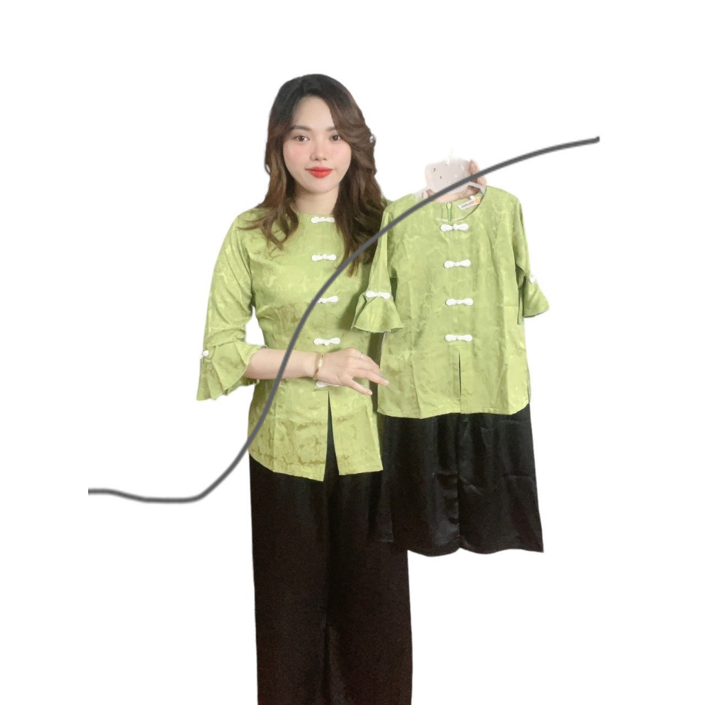 ÁO BÀ BA CÁCH TÂN CÚT TÀU MẸ VÀ BÉ