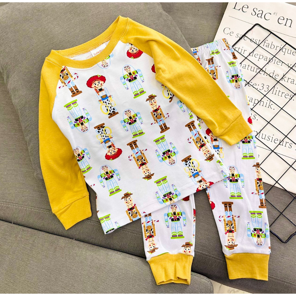 Bộ tay dài quần dài Thun borip bé trai siêu yêu size nhí 10-22kg