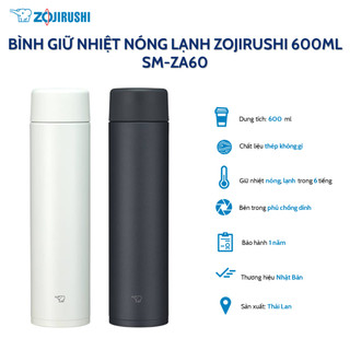 Bình giữ nhiệt Zojirushi SM-ZA60 dung tích 0.6L, bảo hành giữ nhiệt 1 năm chính hãng