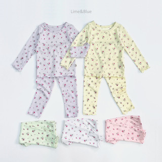 Lime&Blue Bộ đồ hoa Hàn Quốc cho bé